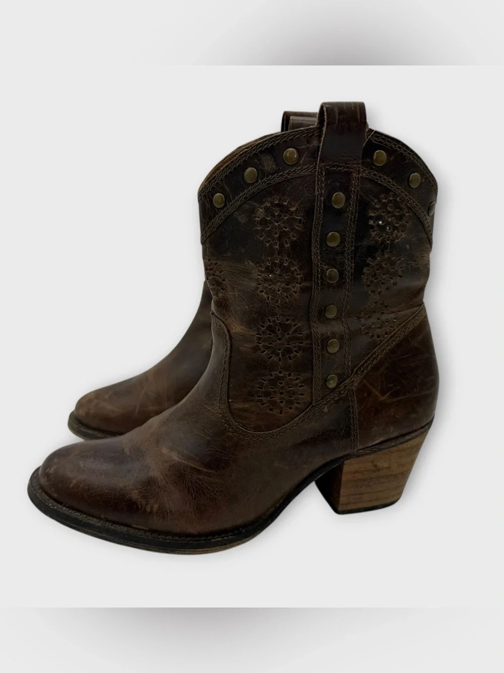 Dingo Vintage‎ Booties Size 7 Good Condition Brown Leather Good Condition!